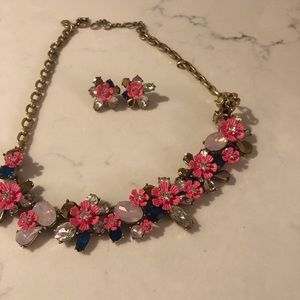 J crew necklace and matching earrings